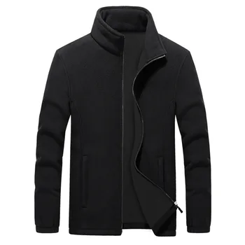 

2020 Men's Hoodie New Solid Color Fleece Jacket Stand Collar Jacket, Men's Hoodie, Warm Casual Jacket
