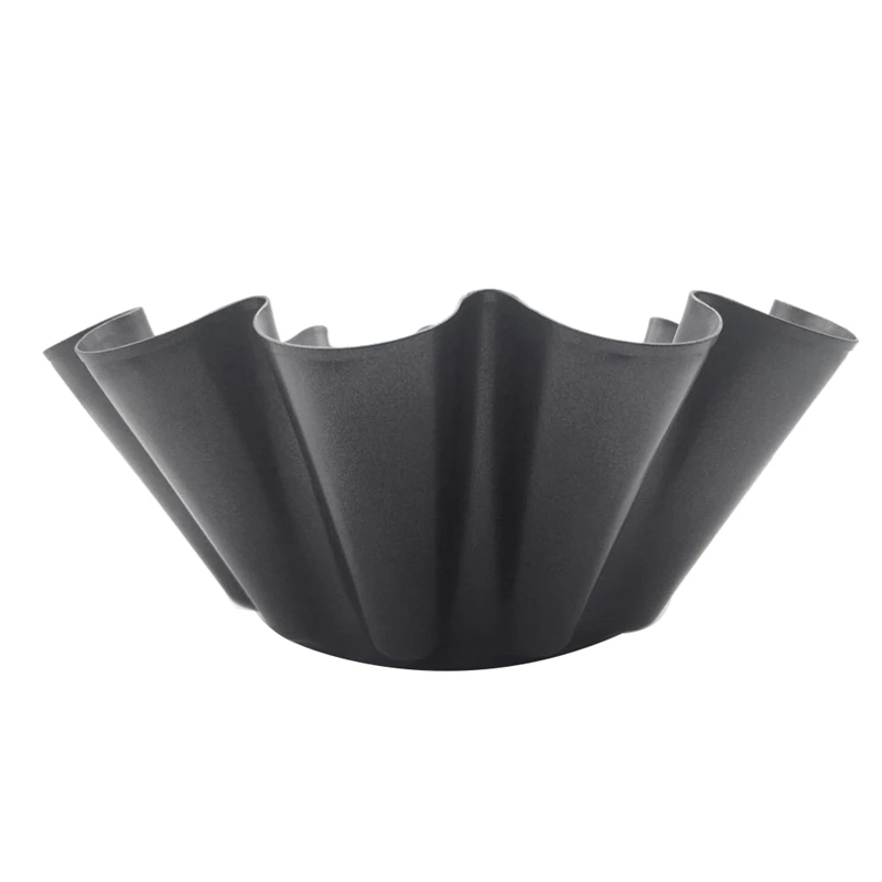 

Practical 9 Inch Large Heavy Duty Non-Stick Fluted Tortilla Shell Pans Heat Resistant Flower Baking Molds Brioche Mold 2 Pcs