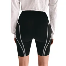 Спортивные шорты для женщин новые женские модные принтованные Высокая талия бедра стрейч Бег Фитнес Шорты Для Йоги модные базовые шорты