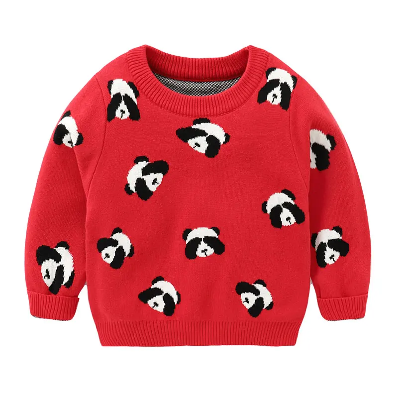 New Autumn winter Boys Sweater cotton children knitted round neck Fashion pattern Kids Pullover clothes infant baby sweaters 1-8