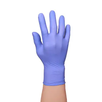 

100Pcs Practical Disposable Nitrile Latex Rubber Plastic Pvc Gloves Ice Blue High Quality Protective Gloves