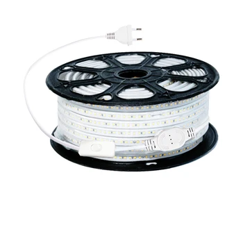

LED Strip Light 2835 Waterproof led strip 220V High Brightness 120LEDs/m Flexible Kitchen Outdoor Garden LED Light With Switch
