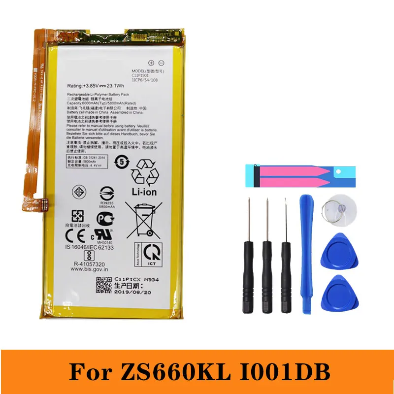 

C11P1901 Original Battery with 6000mAh for Asus Phone2 ZS660KL I001DB + Free Tools