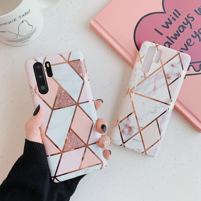 Fashion Luxury Marble Phone Case For HUAWEI P20 P30 P40 Pro Lite Mate 30 Pro Lite Soft Silicone Shockproof Cases Cover waterproof case for huawei