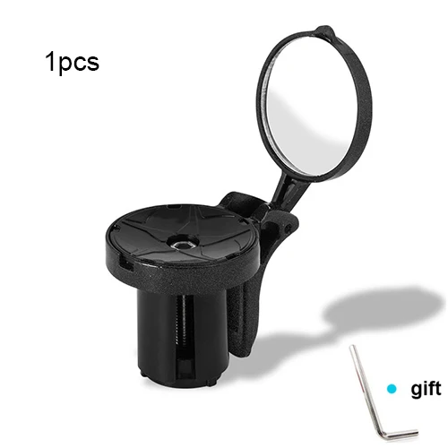 black 1pcs Велосипедное Зеркало для руля, Велосипедное Зеркало заднего обзора для MTB, шоссейное гоночное стальное зеркало, Аксессуары для велосипеда - Цвет: black 1pcs