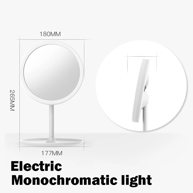 Светодиодный светильник зеркало для макияжа настольное перезаряжаемое туалетное зеркало настольное складное профессиональное портативное зеркало с светодиодный светильник