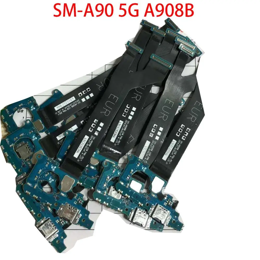 

Штекер для Samsung Galaxy A90 A908B, маленькая плата, зарядный порт, интерфейс микрофона