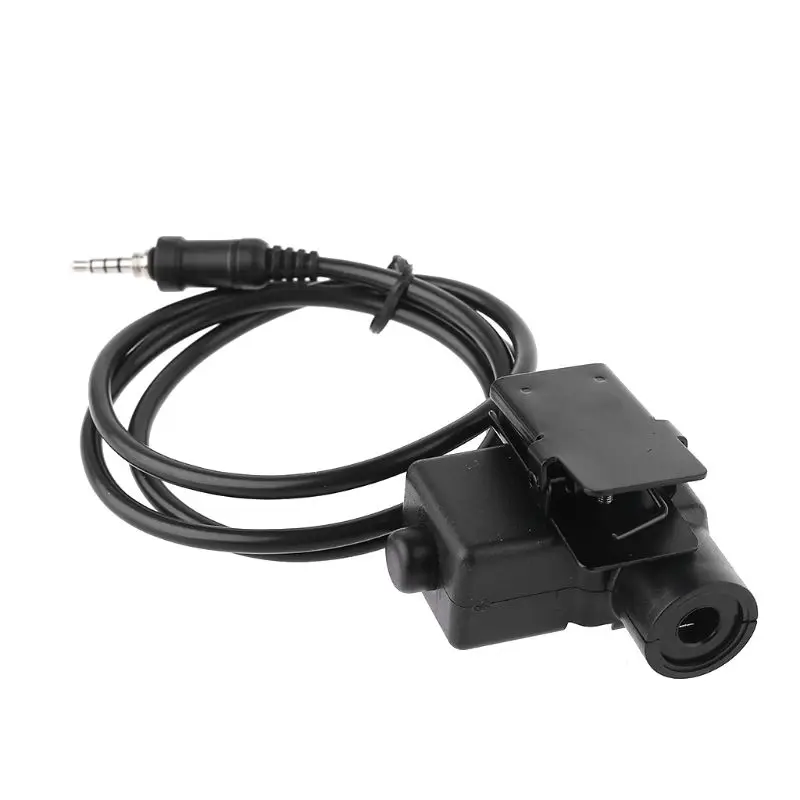 Military Z TActical U94 Headset PTT Plug Adapter Button Switch for VX6R VX7R 2