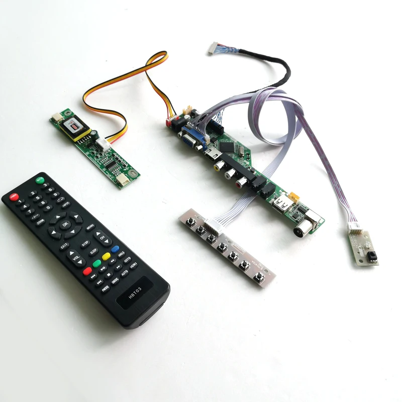 Для M150XN07 V1 V2 V3 2CCFL LVDS 20Pin HDMI VGA AV USB RF T. V56 привод карты инвертор для платы+ пульт+ клавиатура ЖК-дисплей Панель комплект