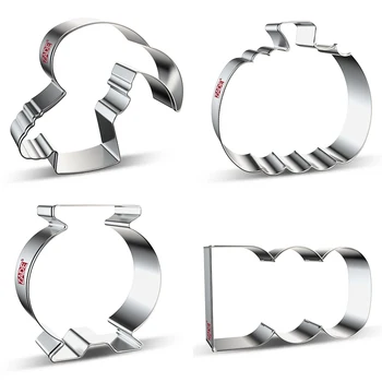 

ZADE Halloween Cookie Cutter Devil,Pumpkin Biscuit Fondant Sandwiches Cutters - Stainless Steel
