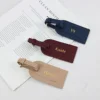 Fashion Monogrammed Initial Letters Unisex Saffiano Leather Passport Holder Luggage Tag Passport Cover Set Travel Accessorries 5