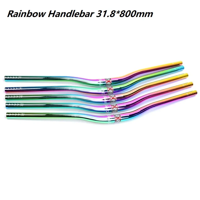 Rainbow//Oil Slick Riser Bar Handlebar 31.8*800mm MTB AM XC DH Mountain Bike Stem