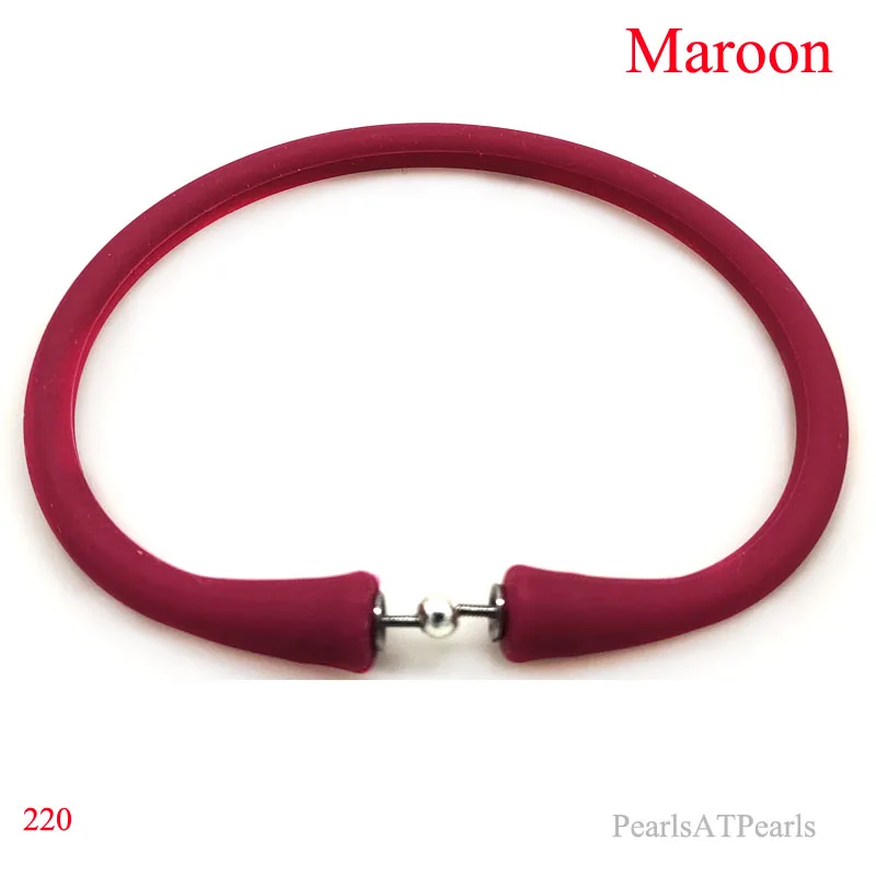 

Wholesale 7.5 inches/180mm Maroon Rubber Silicone Band for Custom Bracelet