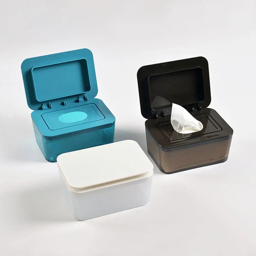 

Dry Wet Tissue Paper Case Baby Wipes Napkin Seal Plastic Desktop Storage Box Home Car Tissue Container
