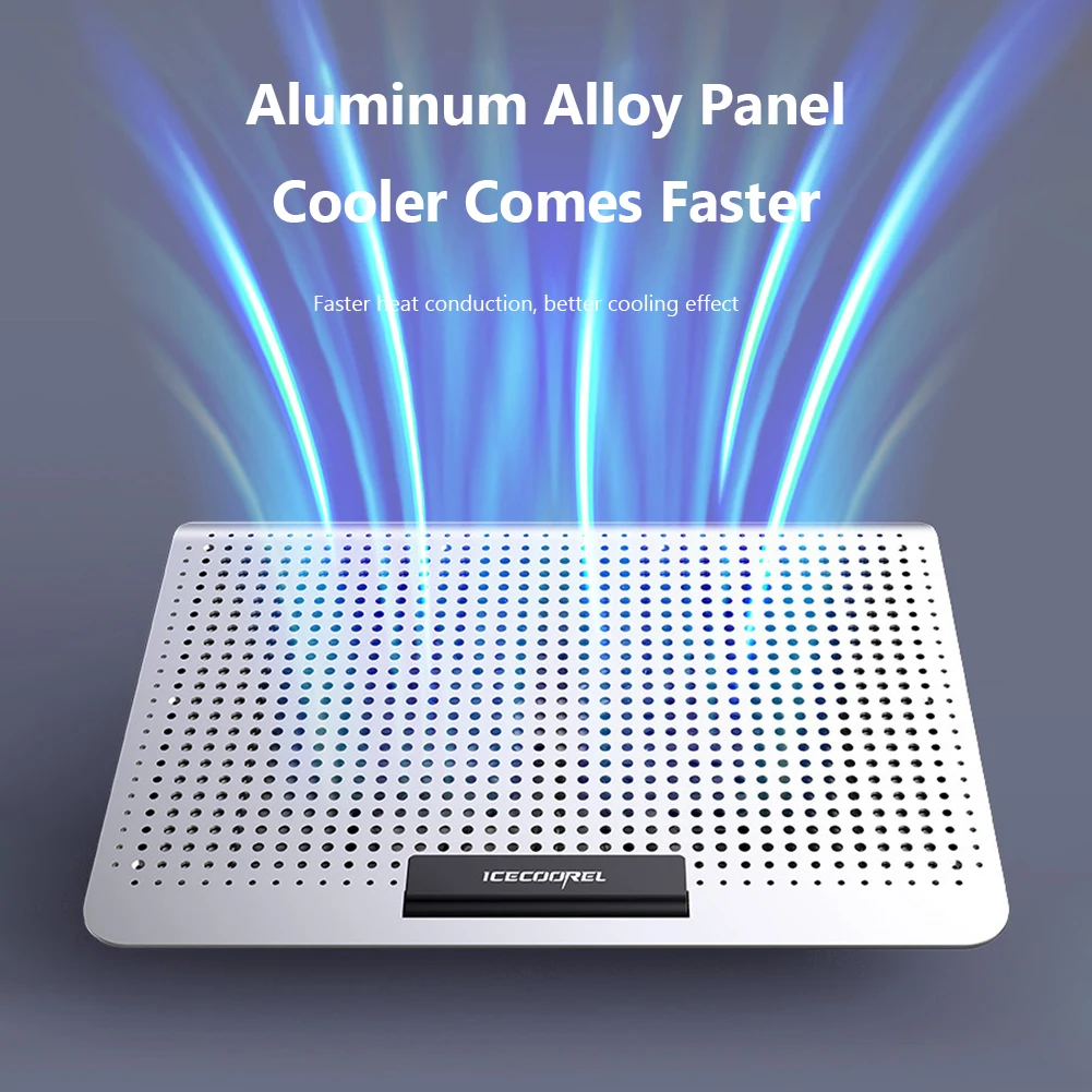 Portátil Cooler Suporte Almofada com Botão de Ajuste do Vento Níveis de Altura de Alumínio para Notebook 17 Polegadas A18 - Imagem 2
