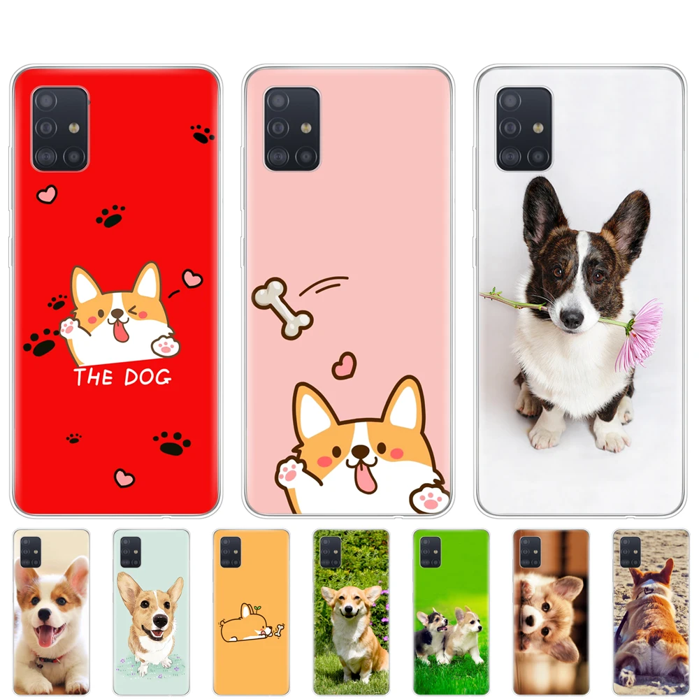 Силиконовый чехол для телефона samsung galaxy A31 A41 A51 A71 A01 A81 A91 A30S A20S A50S M30S M40S Corgi dog |