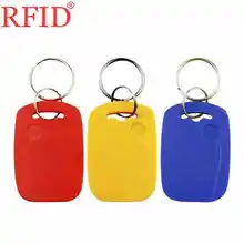 S50 1K 13,56 MHz только для чтения водонепроницаемый брелок RFID Близость IC Жетоны брелок для ключей карта контроля доступа Случайные цвета