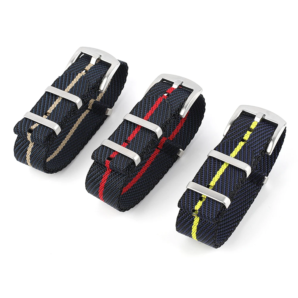 Nylon Nato Strap 20mm 22mm Stripe Watchband Replacement Watch Band Military Wristband Accessories For Tudor Nato Watch Strap