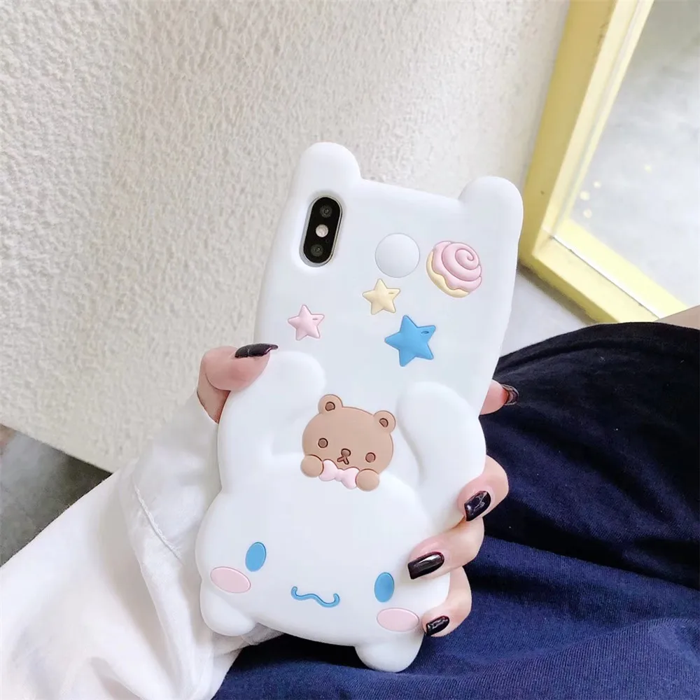 Cinnamoroll 3D Аниме My melody Cinnamoroll Мягкий силиконовый чехол для телефона для iphone 11 pro max 6 7 8 plus X XR XS MAX ремешок защитный чехол - Цвет: Cinnamoroll