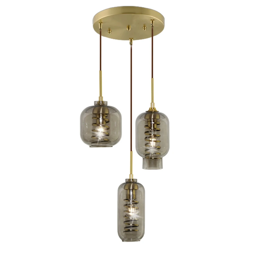Copper Glass Tank Pendant Lights 