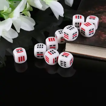 

10Pcs D6 Dices For Easy Fortune-Telling Guess Divination Dice Ba Gua Eight Trigrams Parts Accessory 16mm Q1FF