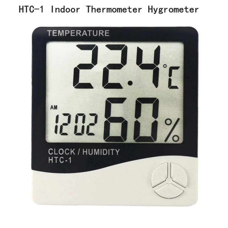 Крытый Открытый Цифровой термометр гигрометр с ЖК-дисплеем Измеритель температуры и влажности 1 шт - Цвет: HTC-1 Indoor