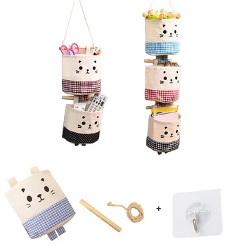 

Wall Hanging Storage Hanging Bag Living Room Decoration Bag Pure Cotton Wall Hanging Bag Sundries Socks Bra Organizer Storager