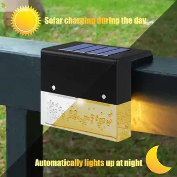 

6pcs Solar Deck Light 2 Modes Step Deck Yard Patio RGB Changing Color Solar Lamp Garden Fence Home Illuminate Decoration