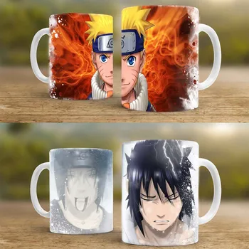 

Naruto Sasuke Itachi Kakashi Coffee Mug with lid spoonTravel tea Cups and mug travel friends birthday Christmas Gift Mug