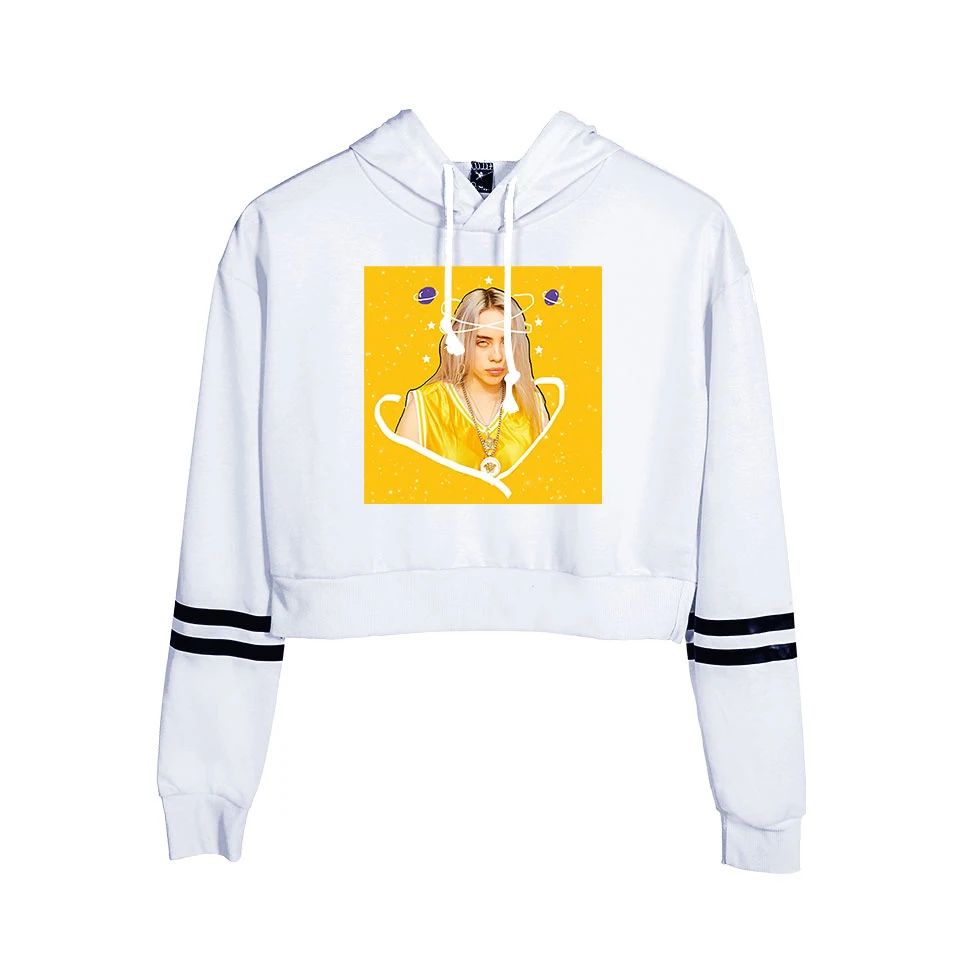 Billie Eilish Navel-Hoody женская новая крутая модная Толстовка с принтом музыка Senorita Billie Eilish Kawaii Navel-Hoodies топы для девочек