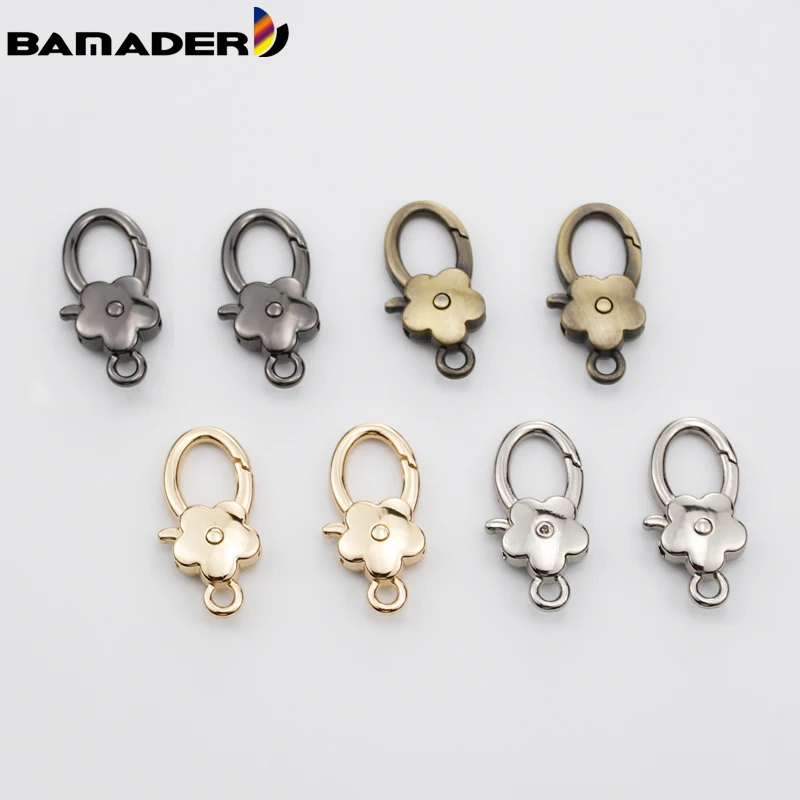 

2pcs BAMADER Metal Bag Buckles High-end Plum Shape Key Hook Swivel Lobster Handbag Purse Bag Strap Buckle Dog Chain Buckle Hooks