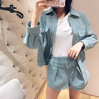 

Women Jacket Loose Retro Casual Jacket 2019 Spring and Summer Weaving Collar Coat