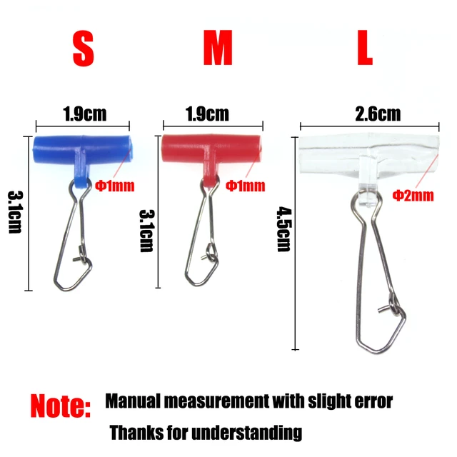 S M L Fishing Terminal Tackle Fishing Rig Sinker Holder Clip Snap Weight  Slider Saltwater Free Running Rig