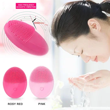

Silicone Cleansing Instrument ultrasonic Wash Brush USBCharging Washing Artifact Pore Cleaning facial Massage Relaxation Machine