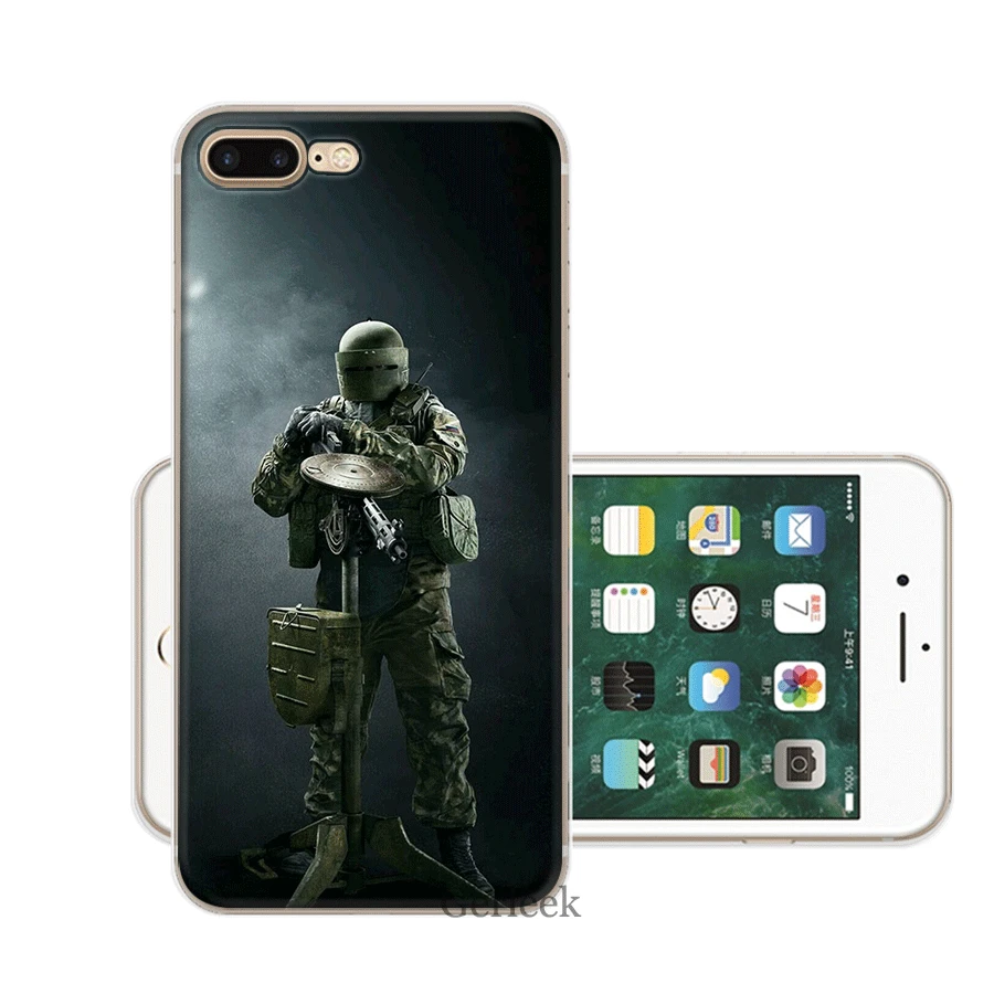 Чехол для мобильного телефона iPhone 11 Pro 6 6s 7 8 P Lus iPhone XR X XS Max 5 5S SE Shell Rainbow Six Siege operation черный Жесткий Чехол для льда