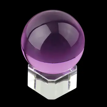 

2017 New Unisex Natural Quartz Purple Round Magic Crystal Healing Ball Sphere 40mm + Stand Home Good Luck Decoration