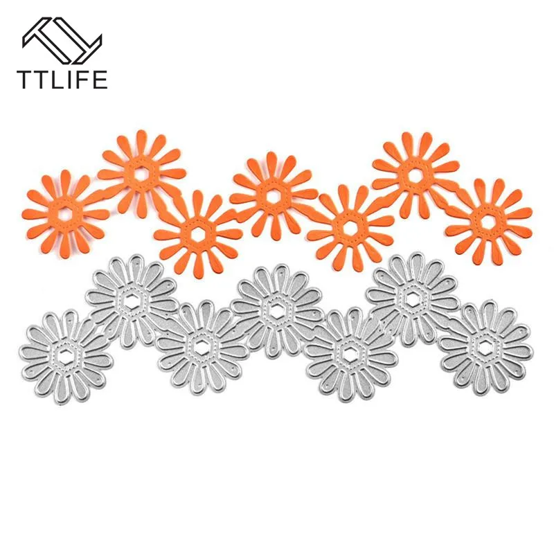 TTLIFE Daisy Flower Border Dies Lace Edge Metal Cutting for Card Making Scrapbooking Die Embossing Cut Stencil Alinacrafts | Дом и сад