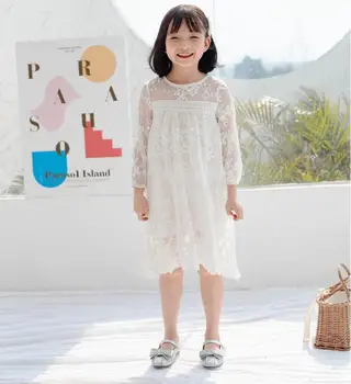 

2020 new style girls lace dress fashion spring girls princess dresses 2-7 years HJ339
