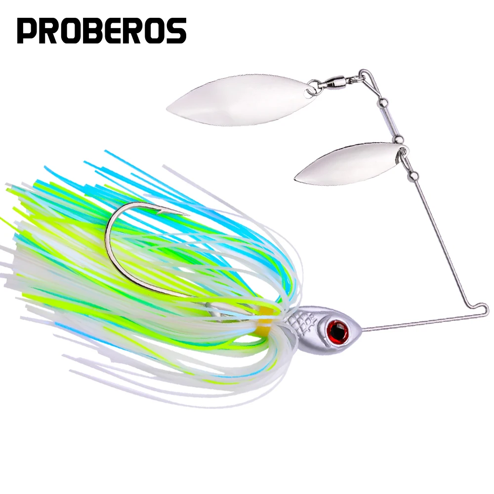 

PROBEROS 1pc Fishing Lure 10G 14G Chatter Bait Spinner Bait Weedless Buzzbait Wobbler Chatterbait For Bass Pike Walleye Fish