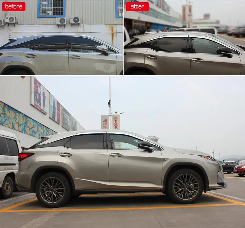 Для LEXUS NX/RX/GX400 6 шт. ABS Хромированная Автомобильная дверь, окно, ветровой козырек, формовочные навесы, защита от дождя, защита от солнца, ветровая защита, вентиляционное отверстие