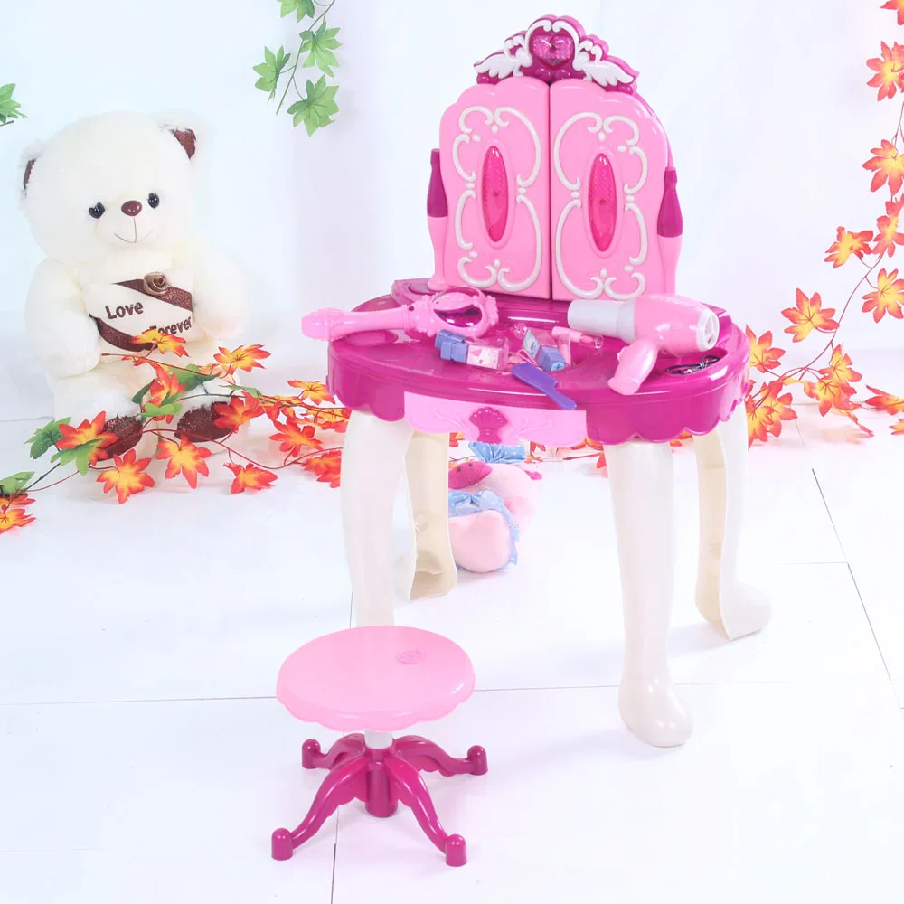 

Children Play House with Light And Music Makeup Toy Set GIRL'S Dresser Accessories without Magic Wand Window