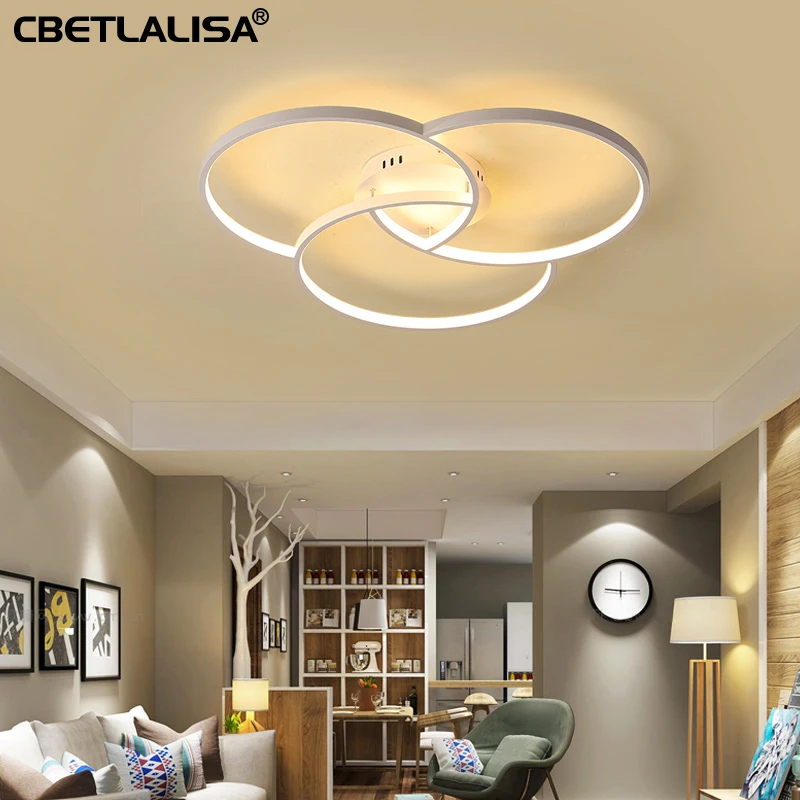 LED светодиодная Люстра для гостиной спальни алюминиевый корпус светильник