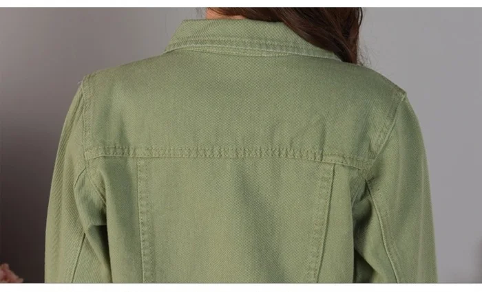 Модная Джинсовая куртка Женская Весенняя 2XL XL Осенняя ручная кисть с длинным рукавом стрейч короткая джинсовая куртка Белый Розовый Пальто