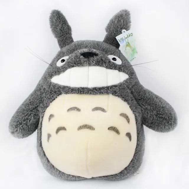 30cm My Neighbor Totoro Soft Toy Cat Grin New Bus Cat Bared Teeth and Laughing Out Plush Doll