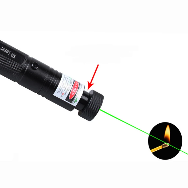 1 шт. Зеленая лазерная указка 303 Регулируемый фокус 532нм зеленый лазерный проектор лазерная указка ручка для охотничьих аксессуаров