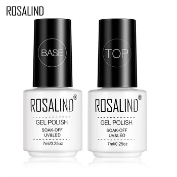 

Rosalind 7ML A Set of Top and Base Coat Gel Nail Polish with Long Lasting Shiny Sealing Manicure Soak off Top Base Nail Primer