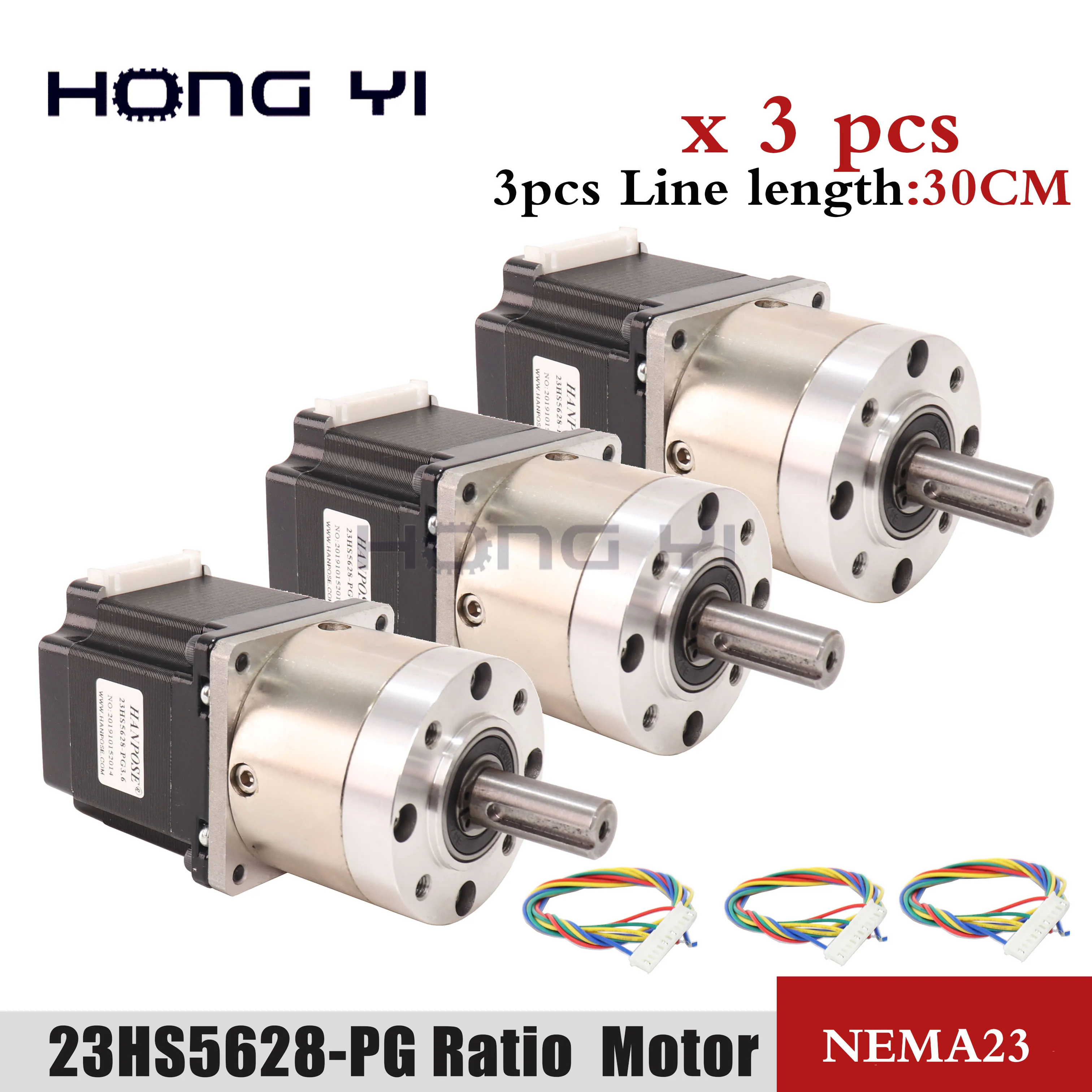 3 шт. Nema23 шаговый двигатель 23HS5628-PG 126N. CM 57 мотор экструдер редуктор шаговый двигатель соотношение 3,6: 1 Планетарная коробка передач Nema 23