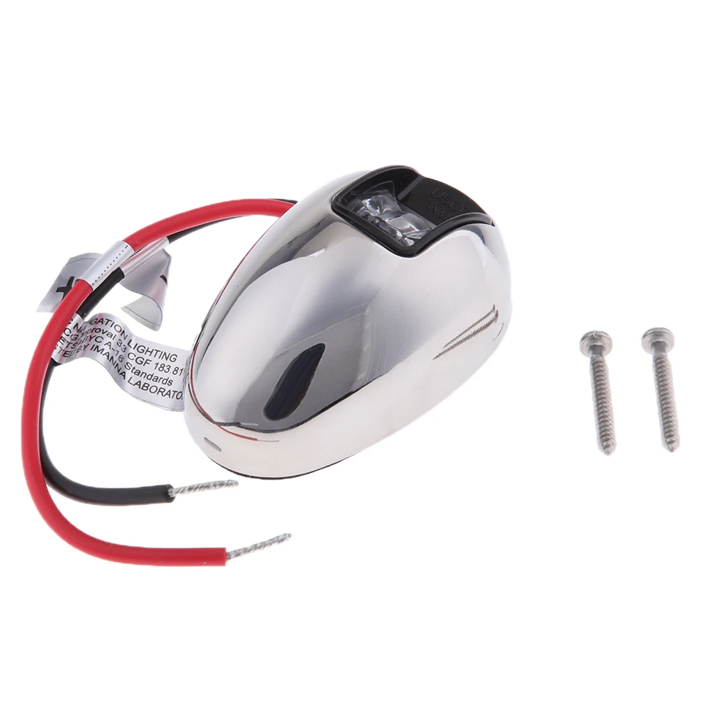 Marine Boat Yacht Light 12V Stainless Steel LED Bow Navigation Lights Pontoons Sailing Signal Lights Green