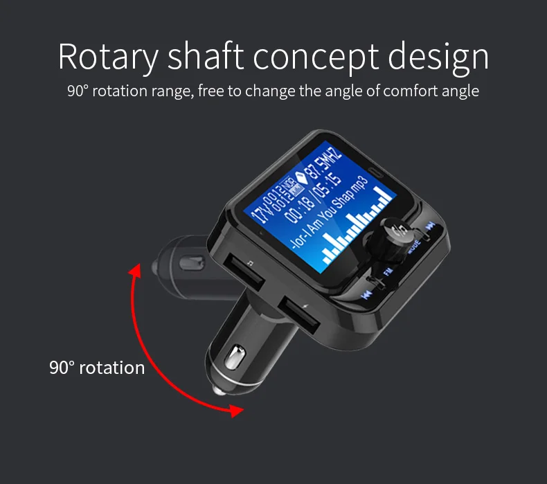 Jilang fm-передатчик, автомобильный bluetooth-приемник, беспроводной радио адаптер, автомобильный комплект, ЖК MP3-плеер с двойным USB автомобильным зарядным устройством