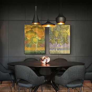 

Abstract Wall Art Canvas Painting Vintage Posters and Prints Tree Wall Picture for Living Room Decoration